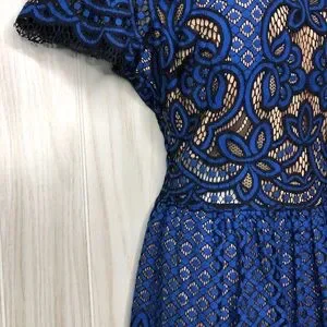 City Triangles | Dresses | City Triangles Lace Blue Black Scallop Dress |  Poshmark